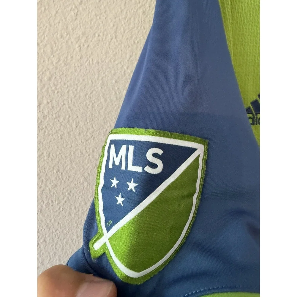 Seattle Sounders FC Jersey Mens Large Green Blue Adidas Football Soccer MLS